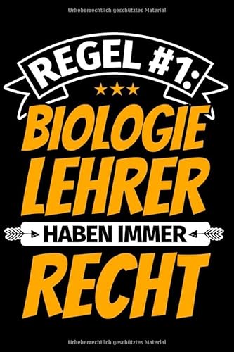 Notizbuch liniert: Biologielehrer Geschenke Biolehrer lustiger Spruch