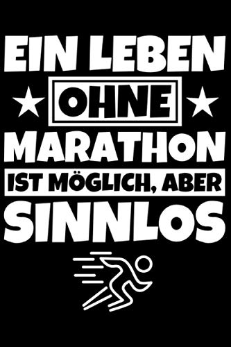 Notizbuch liniert: Marathonläufer Geschenke Marathon laufen lustiger Spruch
