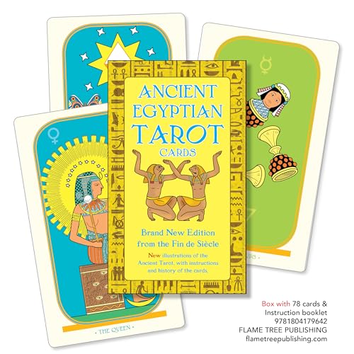 Ancient Egyptian Tarot Card Pack: 78 Cards + Instruction Booklet (Tarot Card Box) von Flame Tree Publishing