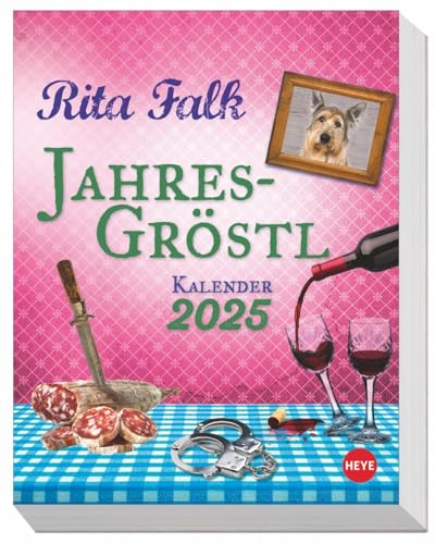 Rita Falk Jahres-Gröstl Tagesabreißkalender 2025: Abreiß-Kalender für alle Eberhofer-Fans. Tischkalender 2025 mit lustigen Zitaten und Rezepten aus ... zum Aufhängen. (Tagesabreißkalender Heye) von Heye