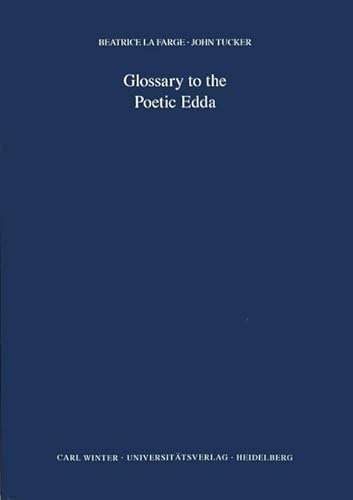Glossary to the Poetic Edda: Based on Hans Kuhn’s „Kurzes Wörterbuch“ (Skandinavistische Arbeiten)