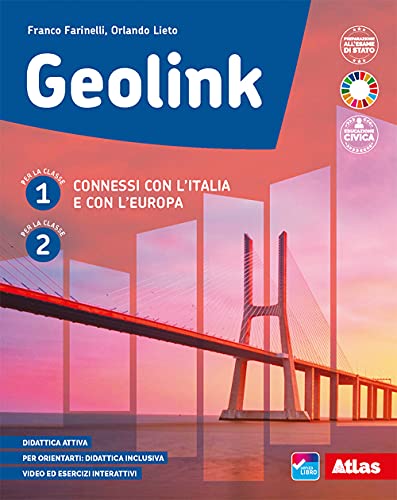 Geolink. Connessi con l'Italia e con l'Europa, Atlante e Le regioni italiane. Per la Scuola media. Con e-book. Con espansione online (Vol. 1-2) von Atlas
