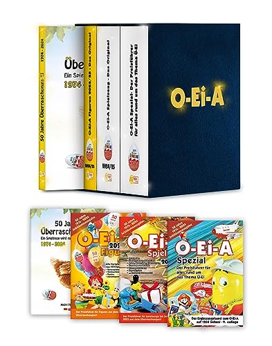 Das O-Ei-A 3er Bundle 2024/25 - Die Jubiläumsausgabe! – O-Ei-A Figuren, O-Ei-A Spielzeug und O-Ei-A Spezial sowie das Buch „50 Jahre ... Fast 12 EUR Ersparnis gegenüber Einzelkauf! von Feiler Verlag