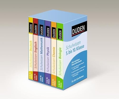 Duden Schulwissen 5. bis 10. Klasse (6 Bände): Alle wichtigen Unterrichtsinhalte – kompakt und übersichtlich (Duden - Lernhilfen)