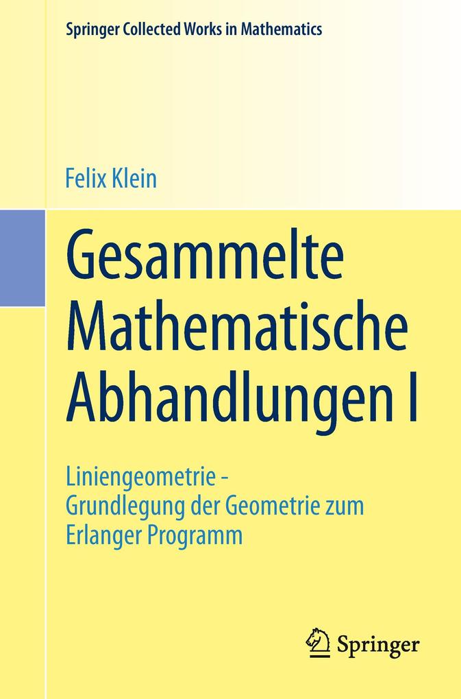 Gesammelte Mathematische Abhandlungen I von Springer Berlin Heidelberg