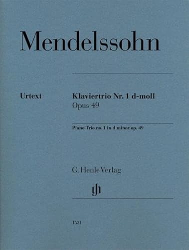 Klaviertrio Nr. 1 d-moll op. 49: Instrumentation: Piano Trios (G. Henle Urtext-Ausgabe) von G. Henle Verlag