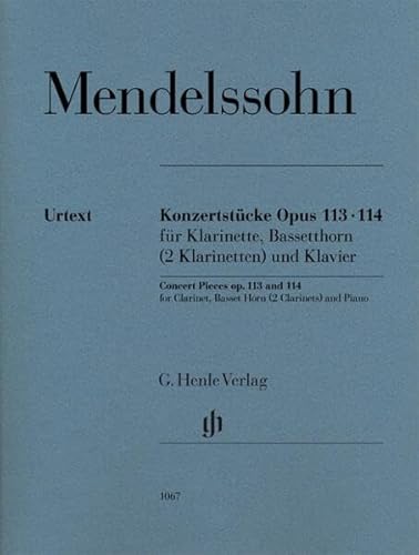 Konzertstücke op. 113 und 114 für Klarinette, Basetthorn (2 Klarinetten) und Klavier: Besetzung: Kammermusik mit Blasinstrumenten (G. Henle Urtext-Ausgabe) von Henle, G. Verlag