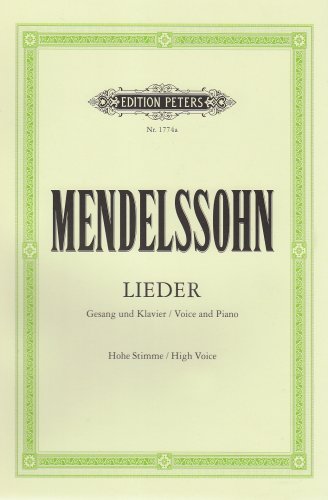 Lieder: Hohe Singstimme / Klavierauszug (Edition Peters)