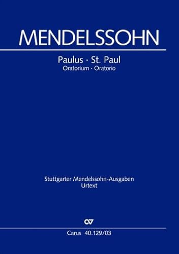 Paulus (Klavierauszug deutsch/englisch): Oratorium MWV A 14, 1834-1836
