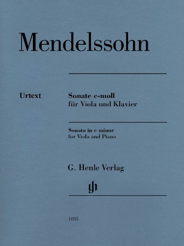 Sonate c-moll für Viola und Klavier: Besetzung: Viola und Klavier (G. Henle Urtext-Ausgabe)