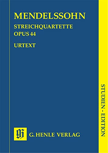 Streichquartette op. 44. Studien-Edition: Besetzung: Streichquartette (Studien-Editionen: Studienpartituren)