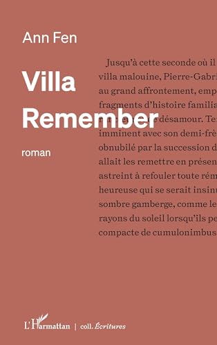 Villa Remember von Editions L'Harmattan