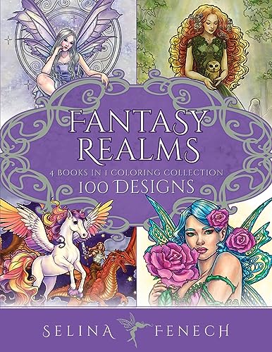 Fantasy Realms Coloring Collection: 100 Designs von Fairies and Fantasy
