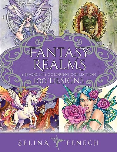 Fantasy Realms Coloring Collection: 100 Designs