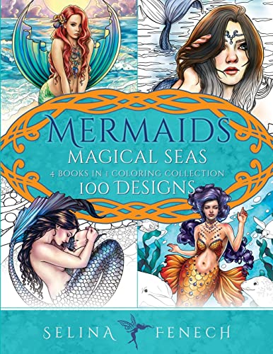 Mermaids Magical Seas Coloring Collection: 100 Designs