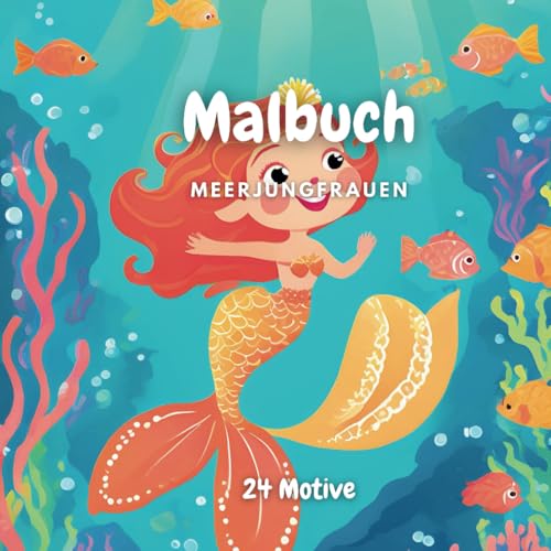 Malbuch Meerjungfrauen ab 3 Jahren: Ausmalbuch für Mädchen mit 48 liebevoll gestalteten, einfachen Motiven (Ausmalbuch für Kinder, Band 14) von Independently published