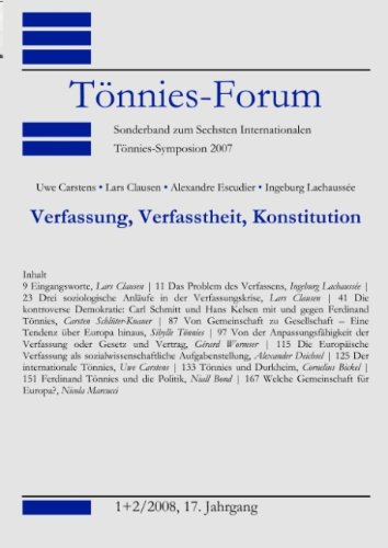 Verfassung, Verfasstheit, Konstitution