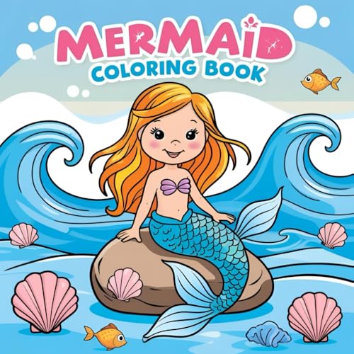Mermaid Coloring Book for Girls Ages 4–8: 50 Cute Mermaids to Color – Underwater Adventures for Creative Little Artists von Independently published