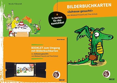 Bilderbuchkarten »Zuhause gesucht!« von Wieland Freund und Kristine Schulz: 11 Karten für das Kamishibai, Booklet zum Umgang mit Bilderbuchkarten (Beltz Nikolo)