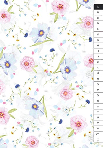 Passwort Buch "Blumen": Mit Register A-Z | DIN A5 Format | Bis zu 300 Passwörter von Independently published