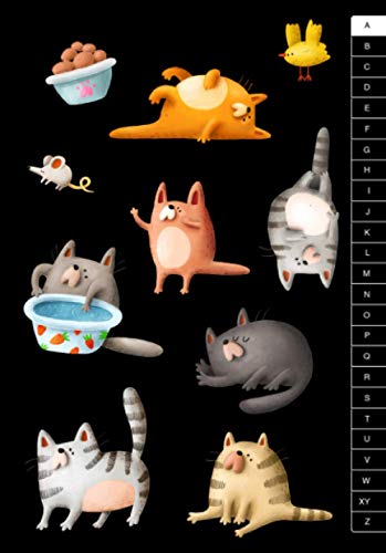Passwort Buch "Katzen " mit ABC Register DIN A5: Platz für 300 Passwörter | Mit Alphabetischem Register