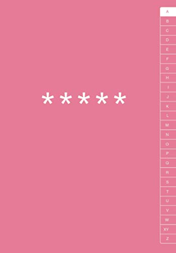 Passwort Buch Rosa: DIN A5 | Mit Register A-Z | Für bis zu 300 Passwörter von Independently published