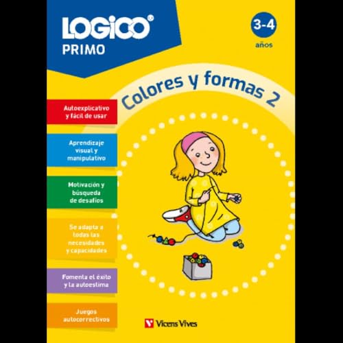 Logico Primo. Colores y formas 2 (3-4 años) von Editorial Vicens Vives