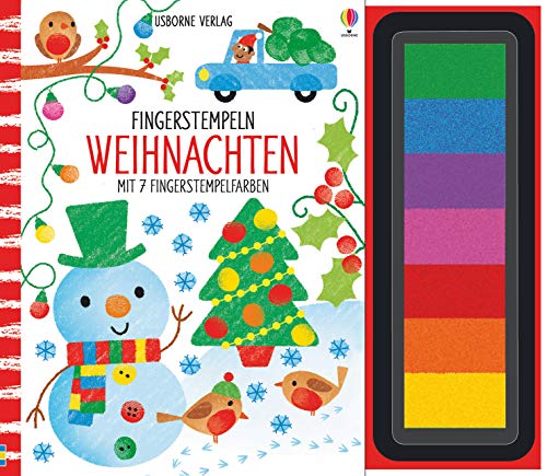Fingerstempeln: Weihnachten: mit 7 Fingerstempelfarben (Fingerstempeln-Reihe) von Usborne