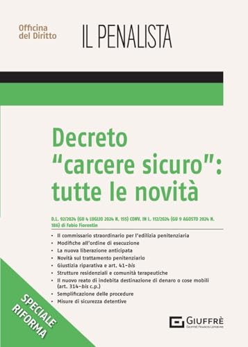 Il decreto Carceri (Speciali. Il penalista) von Giuffrè