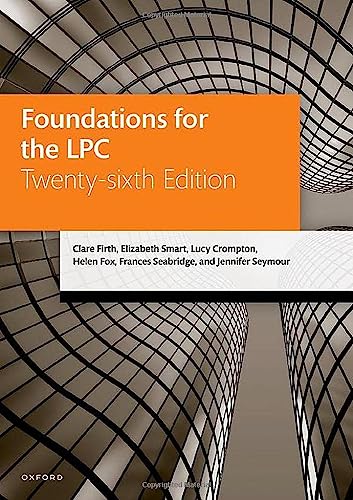 Foundations for the LPC (The Legal Practice Course Manuals)