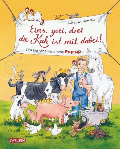 Eins, zwei, drei - die Kuh ist mit dabei: Das tierische Panorama-Pop-up