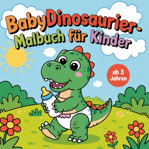 Babydinosaurier Malbuch: Für kleine Entdecker ab 3 Jahren mit 50 faszinierenden Ausmalbildern von Independently published