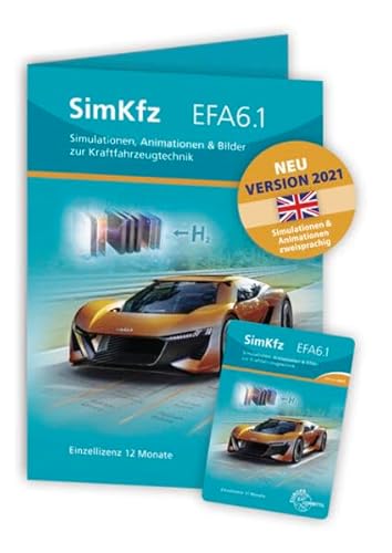 SimKfz EFA6.1 - Version 2021 - Einzellizenz Freischaltcode auf Keycard: Keycard mit Freischaltcode für eine Einzellizenz von Europa-Lehrmittel