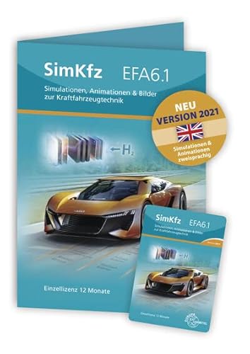 SimKfz EFA6.1 - Version 2021 - Einzellizenz Freischaltcode auf Keycard: Keycard mit Freischaltcode für eine Einzellizenz von Europa-Lehrmittel