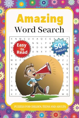 Amazing Word Search Puzzle Book: Word Searches With Easy to Read Print about Happiness, Joy, Excitement and More | 6x9 inches, 110 Pages | 50+ Puzzles ... Gift for Vacations, Holidays and Free Times von Independently published
