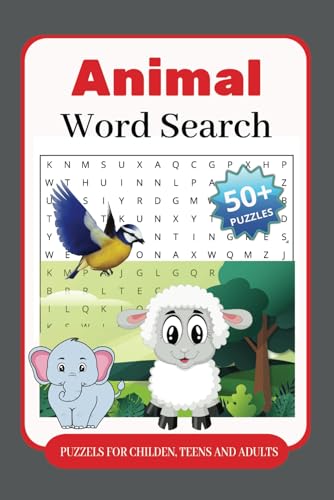 Animal Word Search Puzzle Book: Word Searches with Easy to Read Print about dogs, cats, birds and more | 6x9 inches, 110 Pages | 50+ Puzzles ... Gift for Vacations, Holidays and Free Times von Independently published