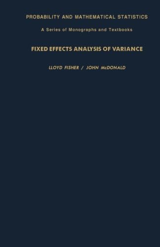 Fixed Effects Analysis of Variance von Academic Press