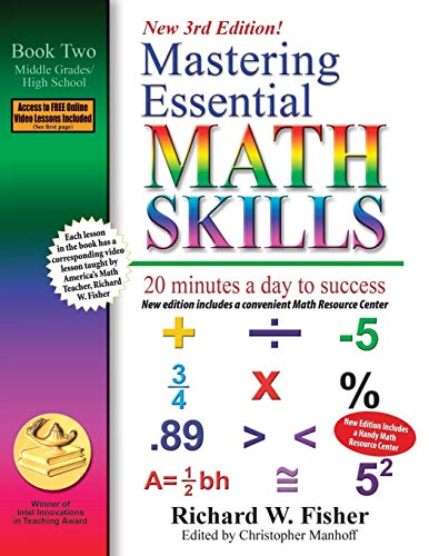 Mastering Essential Math Skills, Book 2: Middle Grades/High School, 3rd Edition: 20 minutes a day to success (Stepping Stones to Proficiency in Algebra, Band 2) von Math Essentials