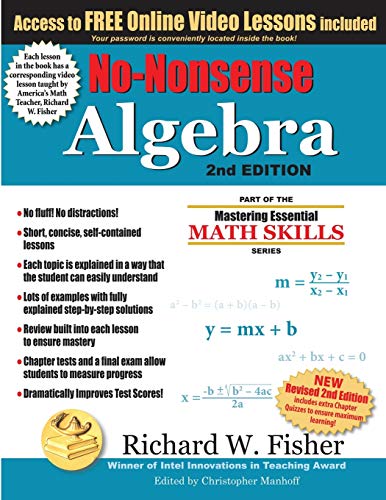 No-Nonsense Algebra, 2nd Edition: Part of the Mastering Essential Math Skills Series (Stepping Stones to Proficiency in Algebra, Band 4)
