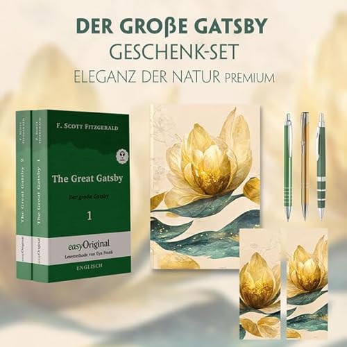 Der Große Gatsby Geschenkset - 2 Bücher (mit Audio-Online) + Eleganz der Natur Schreibset Premium: The Great Gatsby / Der große Gatsby - 2 Teile (Buch ... von Ilya Frank - Englisch: Englisch) von easyOriginal