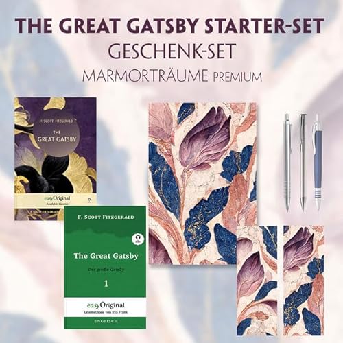 The Great Gatsby Starter-Paket Geschenkset 2 Bücher (mit Audio-Online) + Marmorträume Schreibset Premium: The Great Gatsby / Der große Gatsby - 2 ... - Lesemethode von Ilya Frank)
