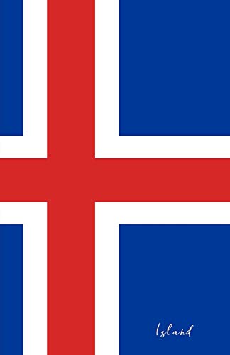 Island: Flagge, Notizbuch, Urlaubstagebuch, Reisetagebuch zum selberschreiben
