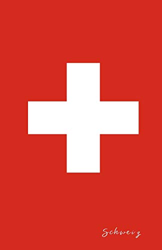 Schweiz: Flagge, Notizbuch, Urlaubstagebuch, Reisetagebuch zum selberschreiben