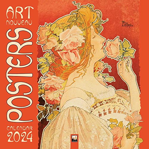 Art Nouveau Posters – Jugendstil 2024: Original Flame Tree Publishing-Kalender [Kalender] (Wall-Kalender)