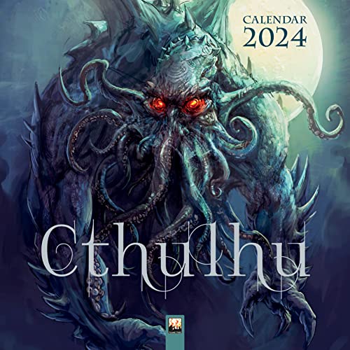 Cthulhu 2024: Original Flame Tree Publishing-Kalender [Kalender] (Wall-Kalender) von Brown Trout-Auslieferer Flechsig