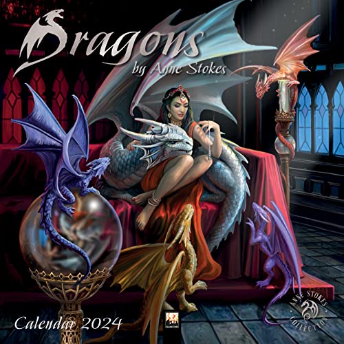 Dragons by Anne Stokes - Drachen von Anne Stokes 2024: Original Flame Tree Publishing-Kalender [Kalender] (Wall-Kalender)