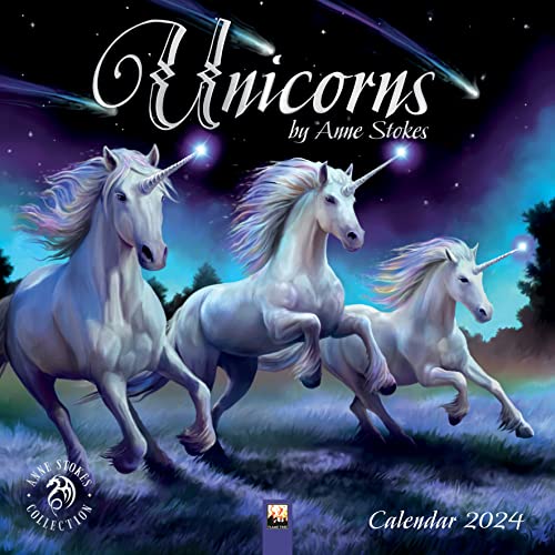 Unicorns by Anne Stokes – Einhörner von Anne Stokes 2024: Original Flame Tree Publishing-Kalender [Kalender] (Wall-Kalender) von Generic