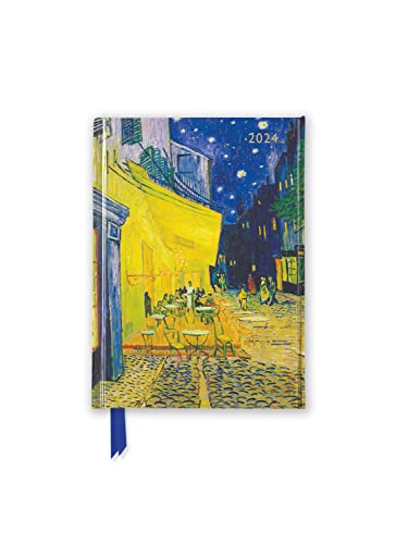 Vincent van Gogh – Caféterrasse am Abend – Taschenkalender 2024: Original Flame Tree Publishing-Pocket Diary [Taschenkalender] von Flame Tree Publishing Ltd