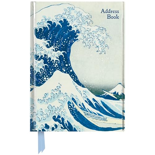 Adressbuch DIN A5: Katsushika Hokusai, Die große Welle: Unser hochwertiges Adressbuch mit festem, künstlerisch geprägtem Einband und Magnetverschluss (Premium Notizbuch DIN A 5 mit Magnetverschluss)
