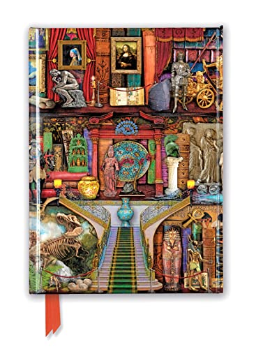 Aimee Stewart Museum Bookshelv (Flame Tree Notebooks): Unser hochwertiges, liniertes Blankbook mit festem, künstlerisch geprägtem Einband und ... Notizbuch DIN A 5 mit Magnetverschluss)